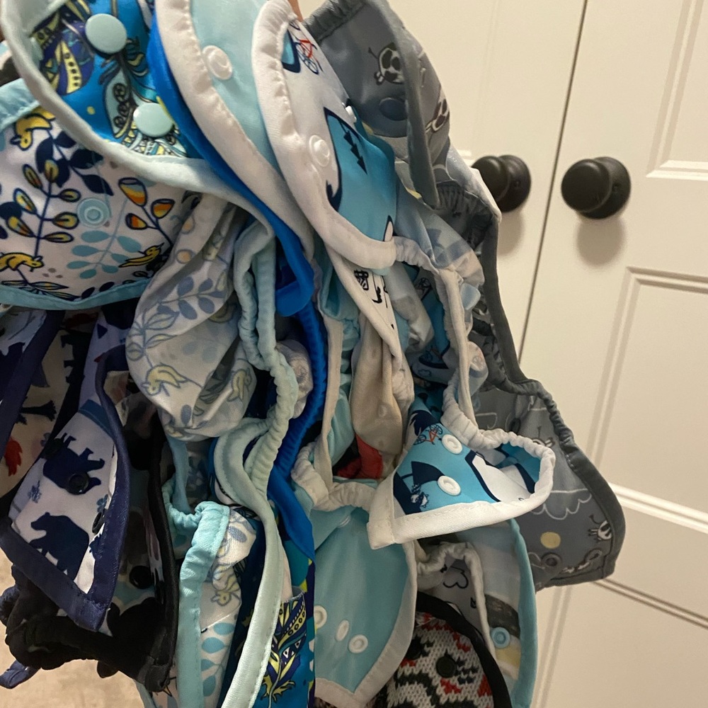 Cloth Diaper Covers only x 11 (8 Thirsties, 2 Osocozy, 2 random other brands).